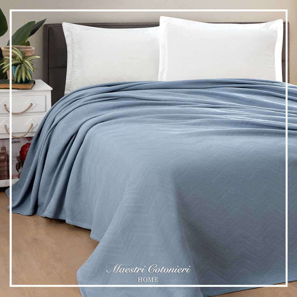 Acquista online Maestri Cotonieri Copriletto Zig-Zag Letto Matrimoniale  Colore Polvere