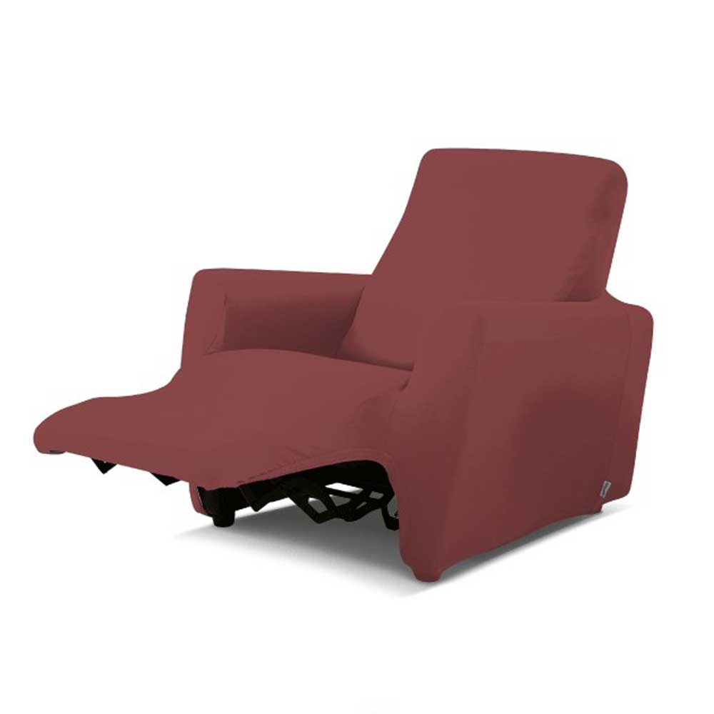 Genius Copripoltrona Lounge Per Poltrone Da 65 Cm A 100 Cm Anti-Macchia Colore Bordeaux