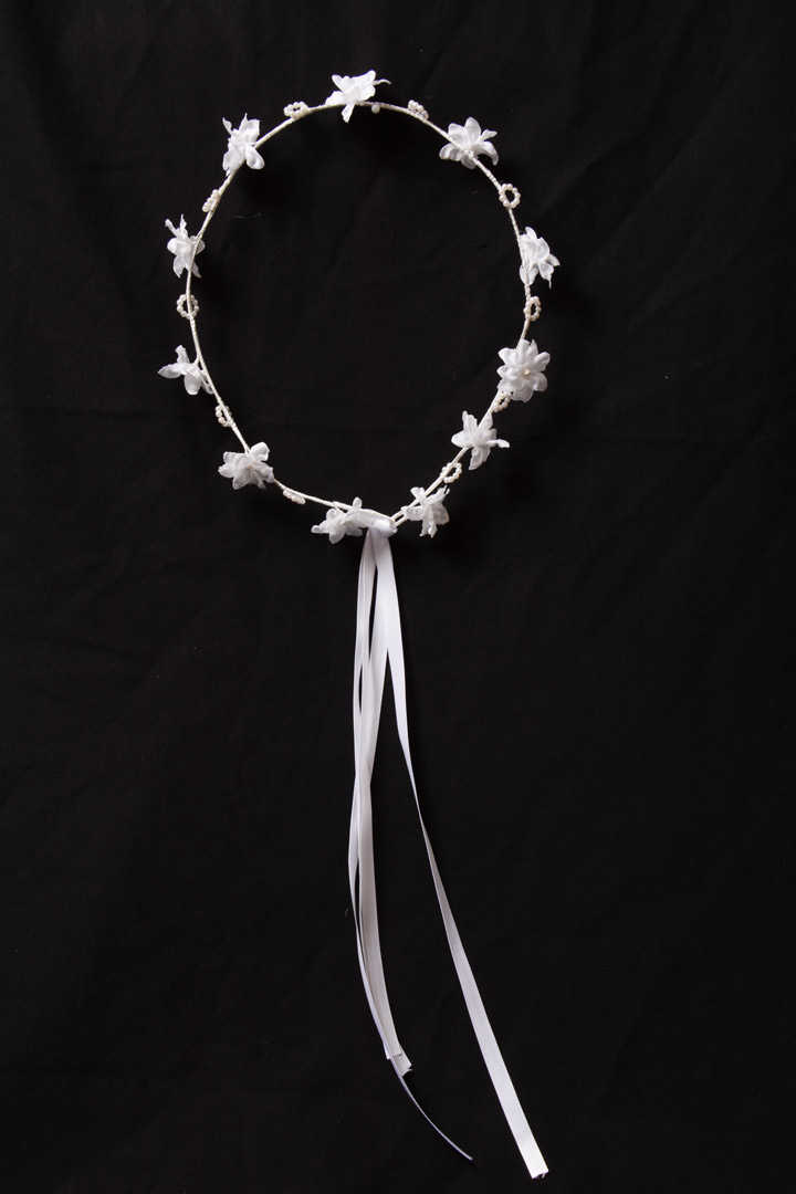 Coroncina per Prima Comunione Fiori bianchi 492