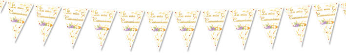 1 FESTONE 15 BANDIERINE LA MIA PRIMA COMUNIONE