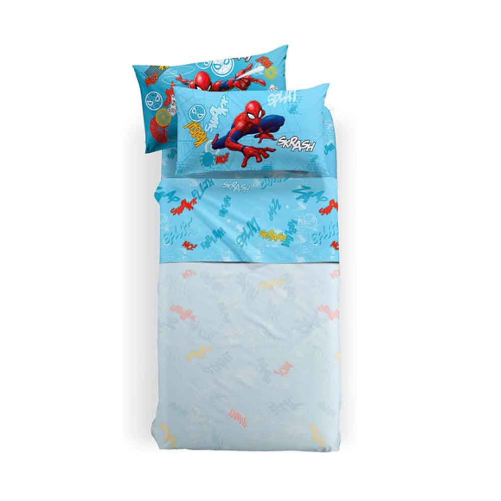Caleffi Completo Lenzuola Letto Singolo Spider-Man Wall