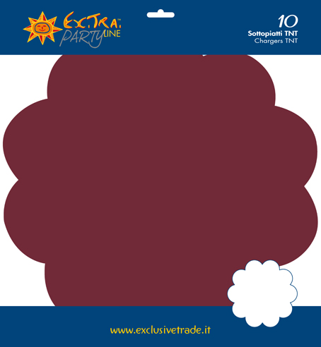 10 SOTTOPIATTI TNT d.35 SMERL. BORDEAUX 