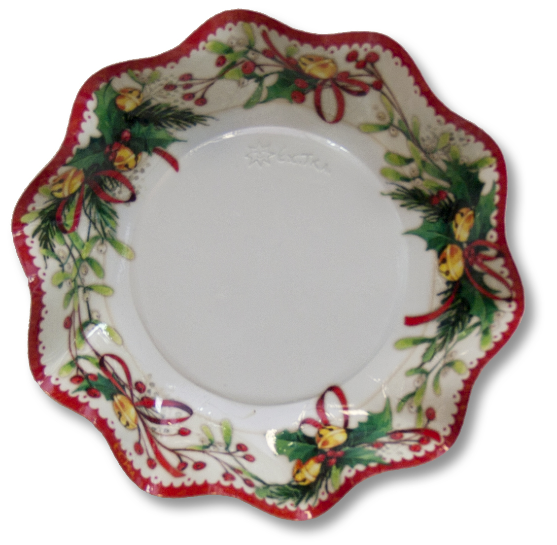 10 PIATTI COPPETTA PETALO Ø 18,5 XMAS BELLS