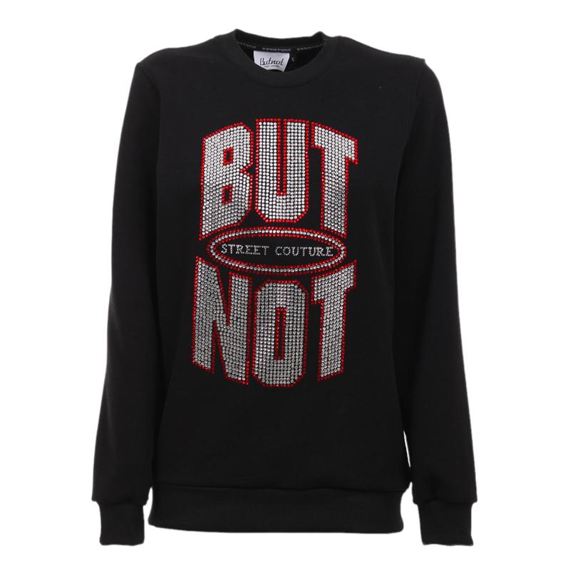 Butnot felpa logo street couture donna nero Postalmarket