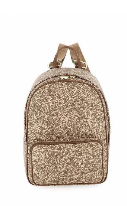 ZAINO BORBONESE SMALL BEIGE BROWN NYLON OP RICICLATO 933027I15 994 Pelletterie Reginato