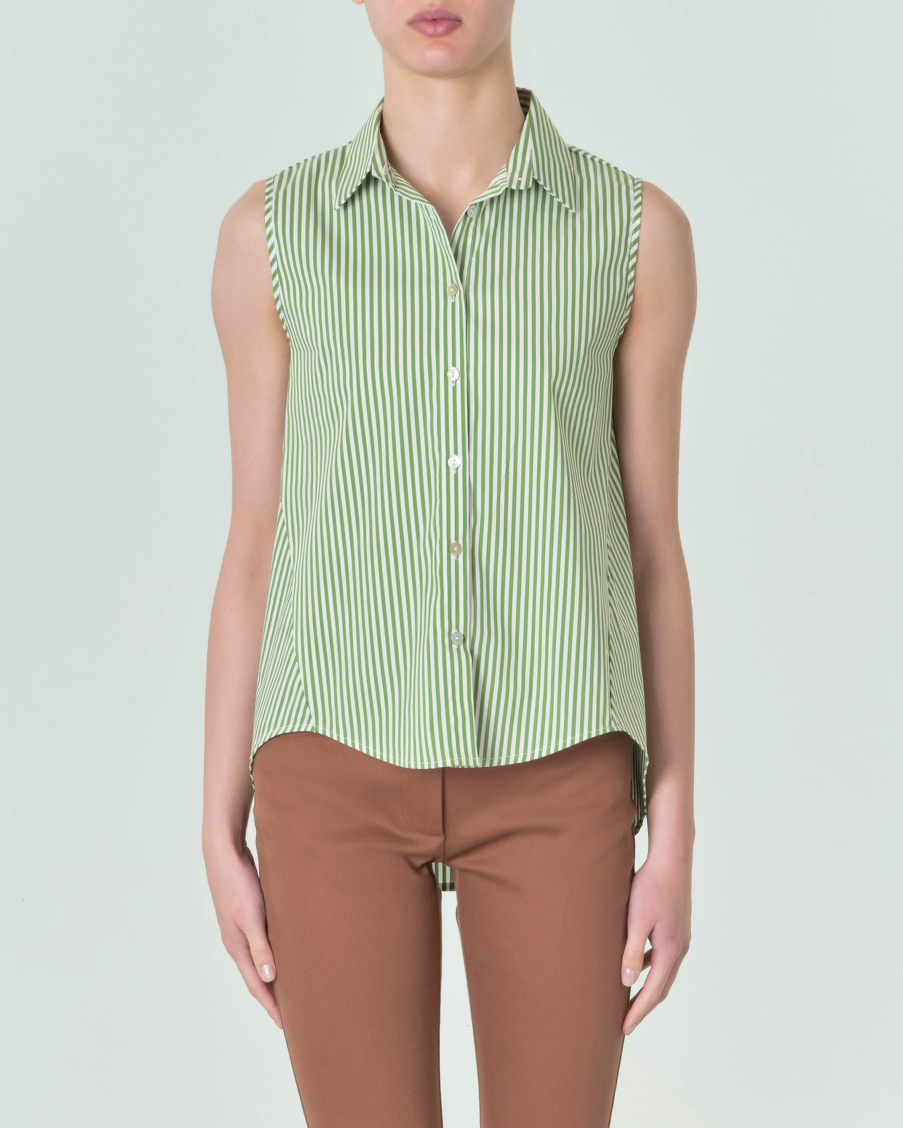 Camicia bianca outlet senza maniche