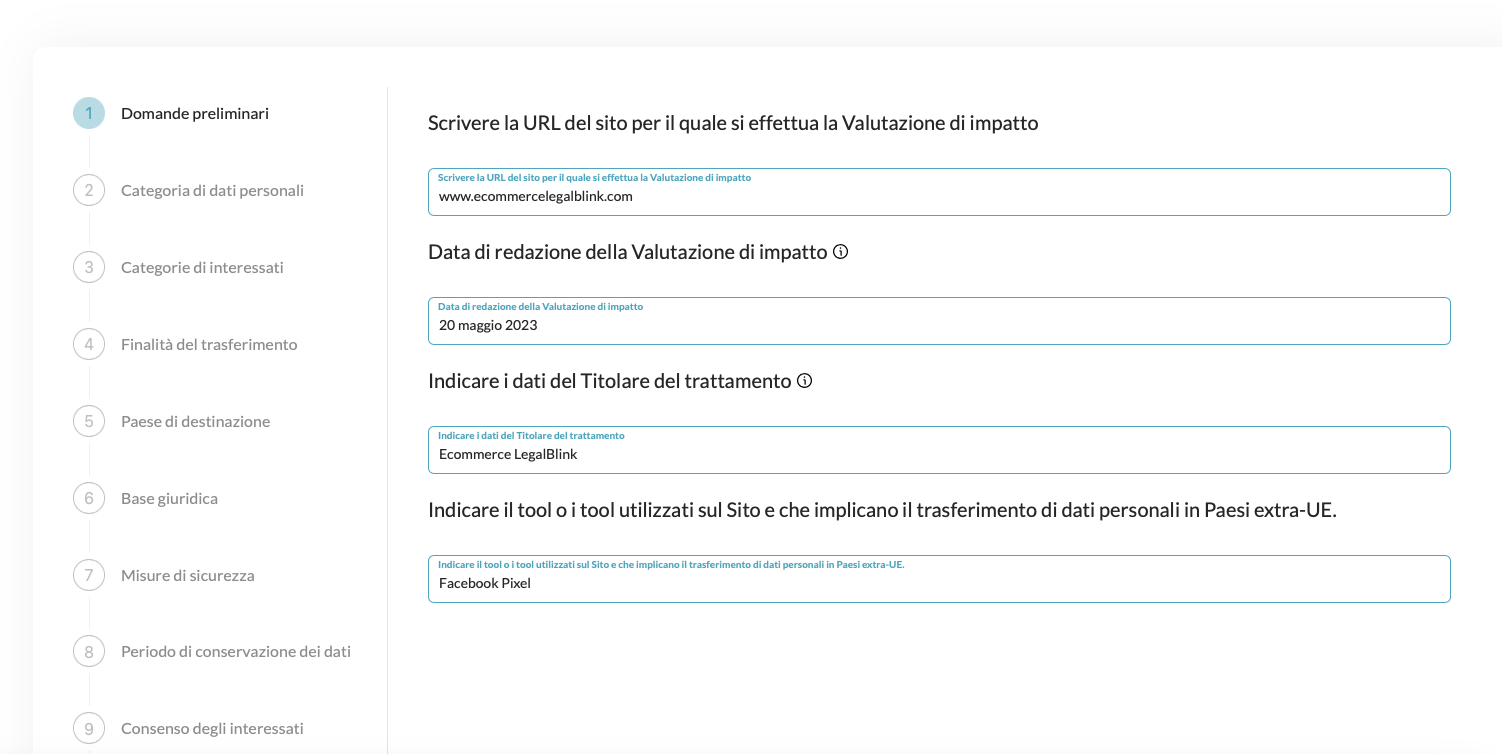 valutazione di impatto DPIA per siti web ecommerce GDPR