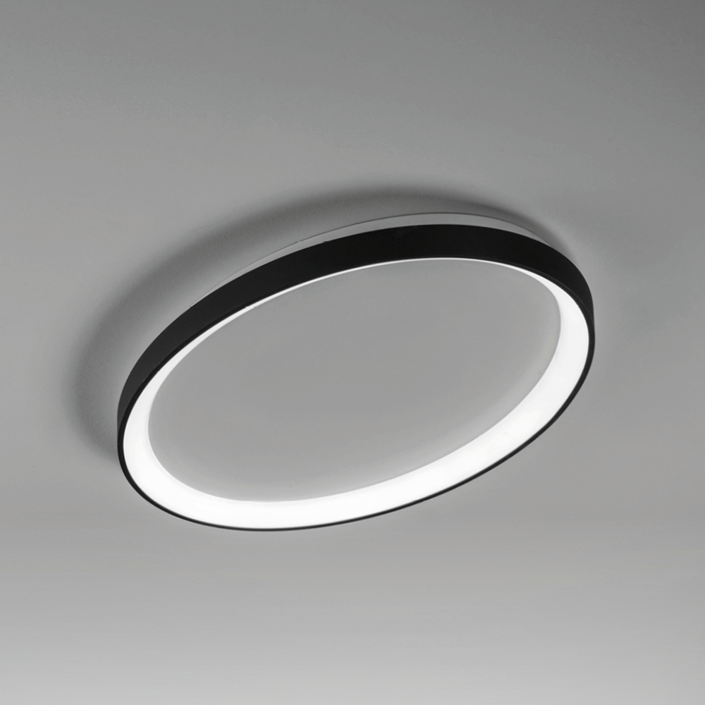 LIFERING-O PLAFONIERA 60 NERO 40W 3000K - 4000K DIMMERABILE