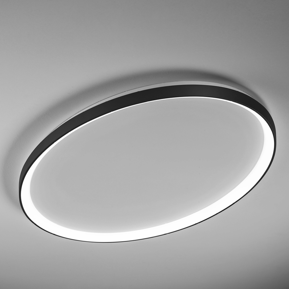 LIFERING-O PLAFONIERA 120 NERO 80W 3000K - 4000K DIMMERABILE