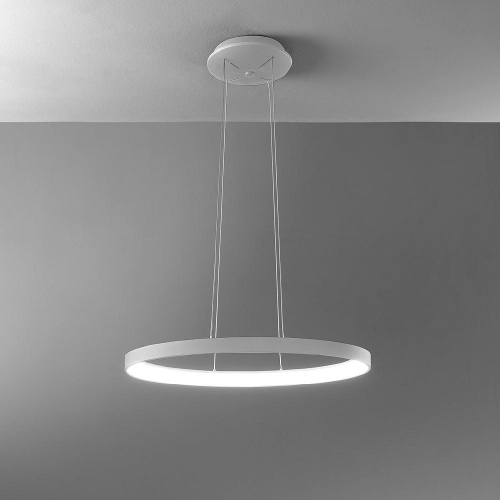 LIFERING-O SOSPENSIONE 60 TITANIO 40W 3000K - 4000K DIMMERABILE