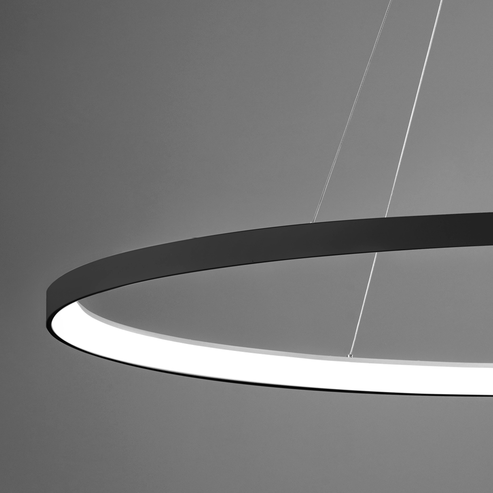 LIFERING-O SOSPENSIONE 120 NERO 80W 3000K - 4000K DIMMERABILE