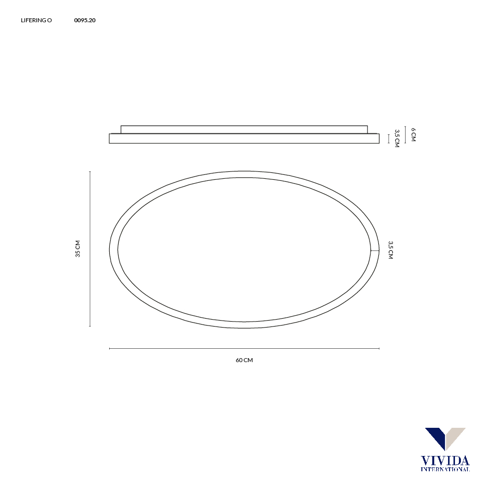 LIFERING-O PLAFONIERA 60 BRONZO 40W 3000K-4000K DIMMERABILE