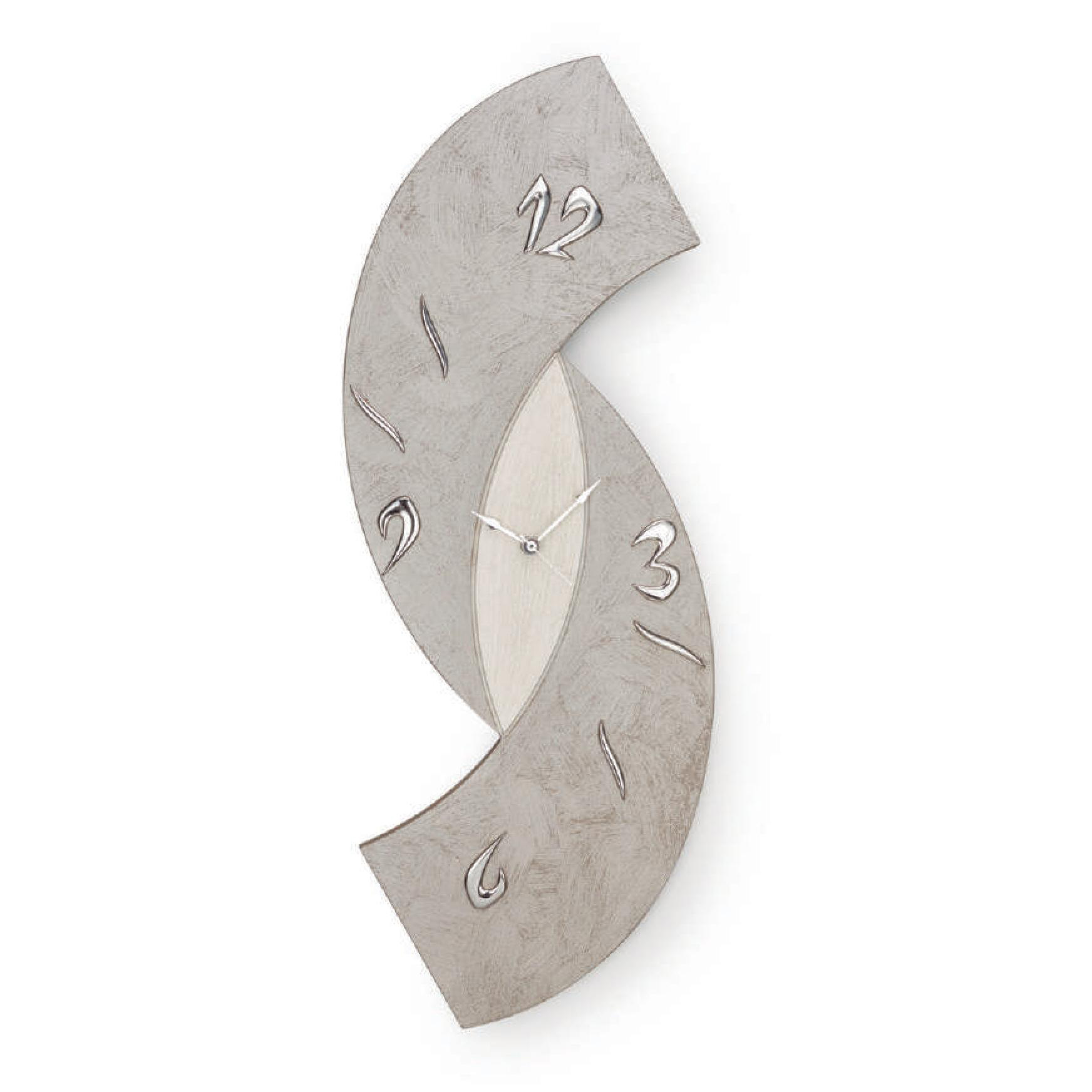 ESSE - Orologio da parete verticale tortora e perla