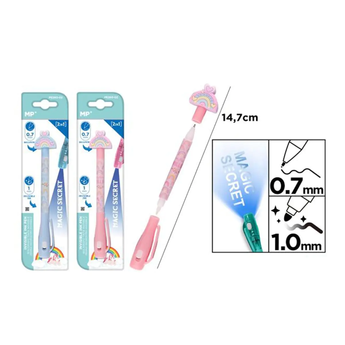 Penna Inchiostro Invisibile Legami Con Luce UV - Doppia Punta, Tema Space, Per Giochi E Messaggi Segreti - Foto 9