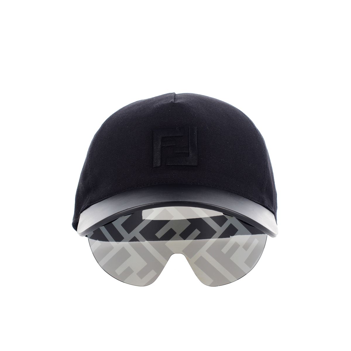 Occhiali da Sole Mascherina Fendi FE40022U 0002C Cappello Fendi Baseball  Integrato