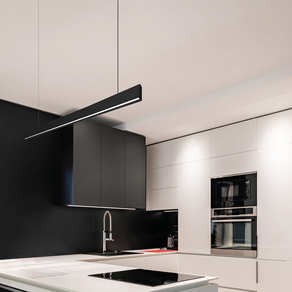 SEGMENTO SOSPENSIONE 105CM NERO 28W+8W 2700K-3000K-4000K 