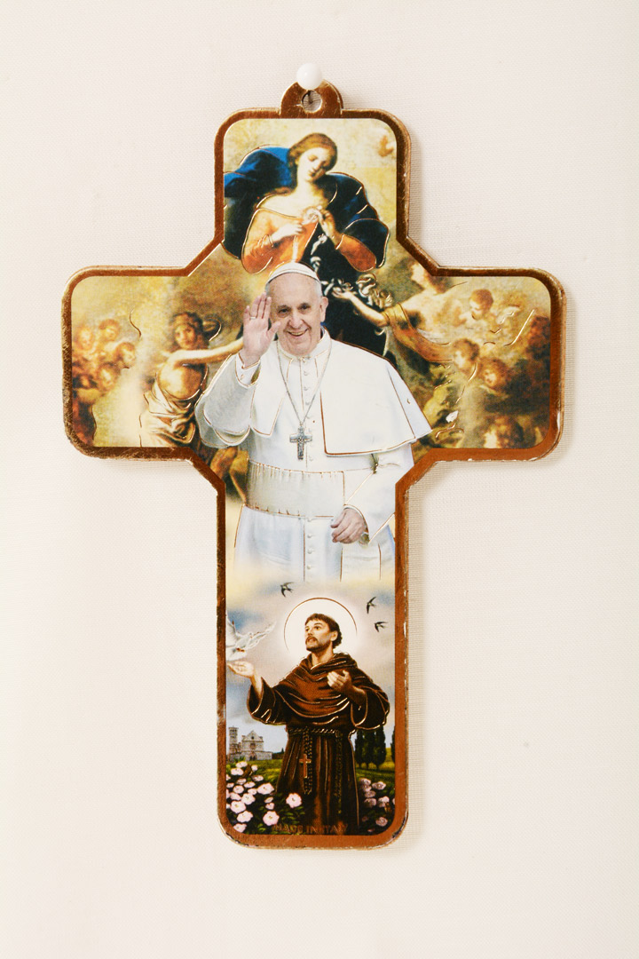 Croce Madonna che scioglie i nodi-S. Francesco cm 8x12