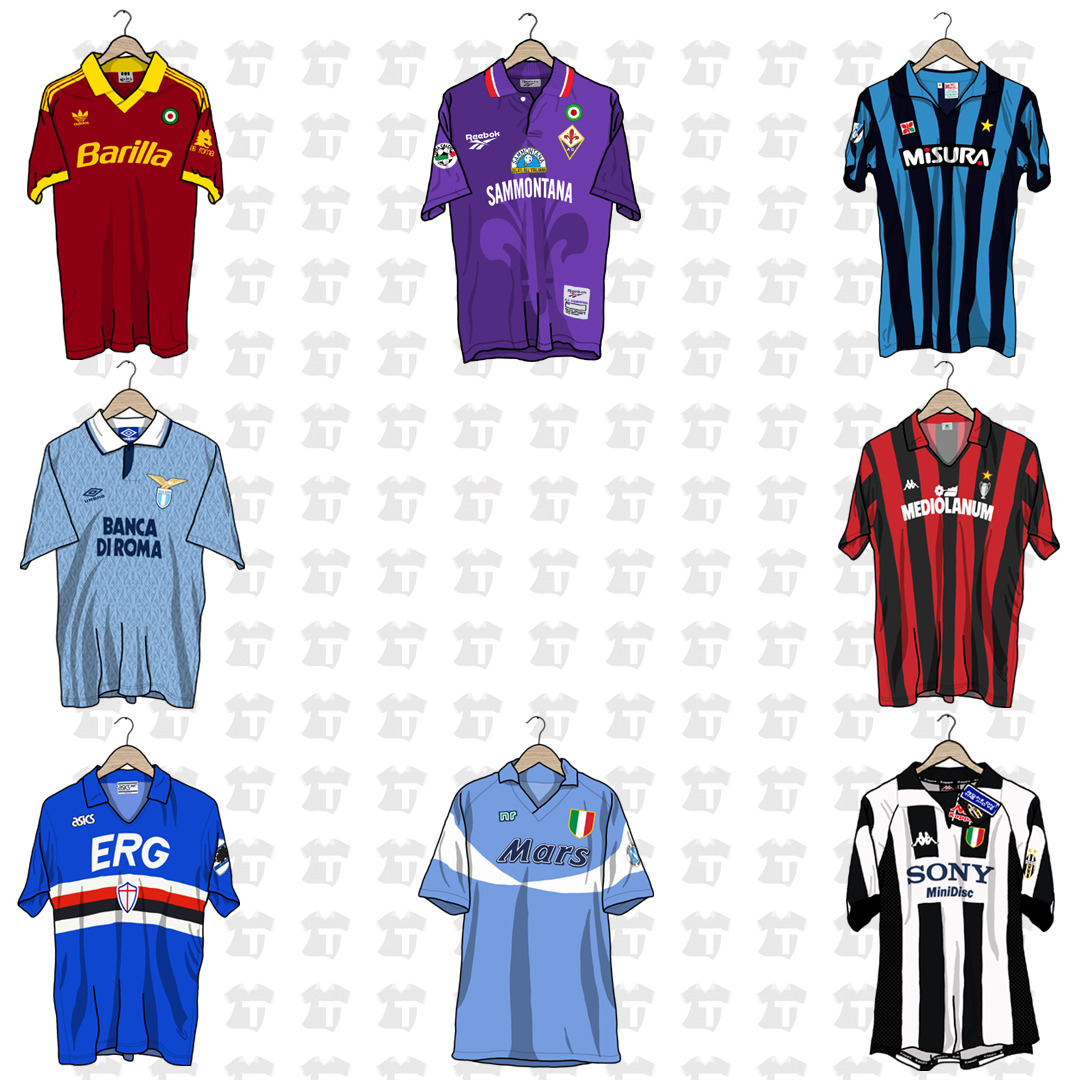 Top Vintage Football Shirts : Maglie retro classic football shirts  storiche. Magliette non solo de le7sorelle del calcio italiano ma tanti  club di serie a. Una vera Operazione nostalgia con le sette