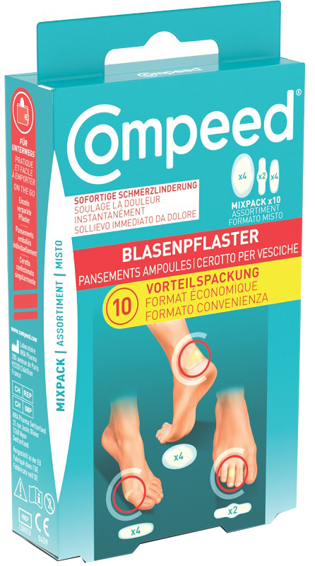 20 Cerotti Invisibili OK TAPE Per Vesciche | Gel Idrocolloide Impermeabile | Protezione Per Tallone, Piede E Dita | 3 Dimensioni Diverse Per Prevenire Sfregamenti