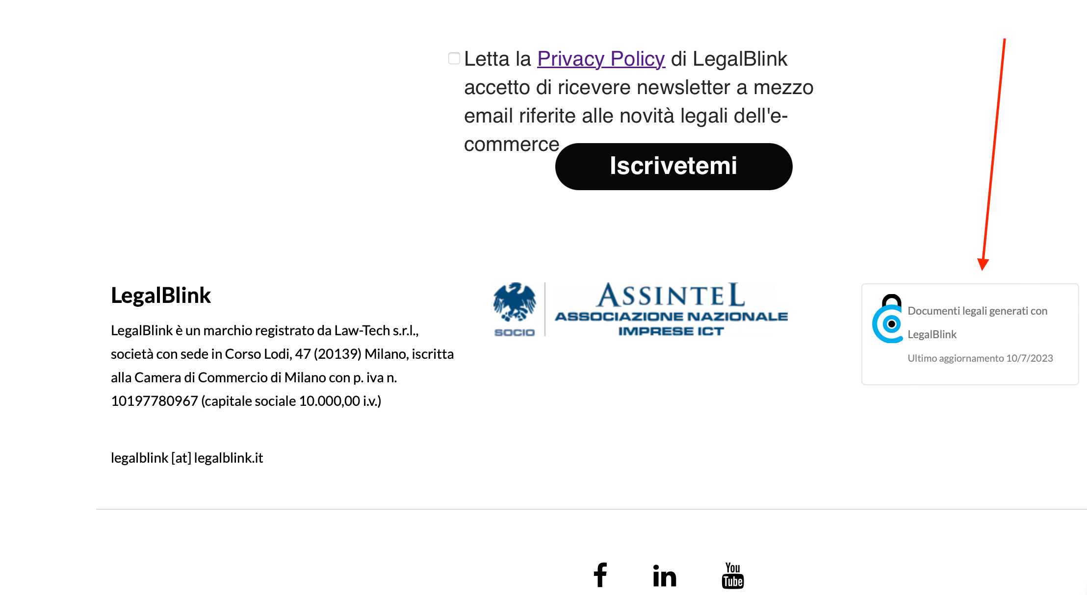 sito ecommerce conforme a legge