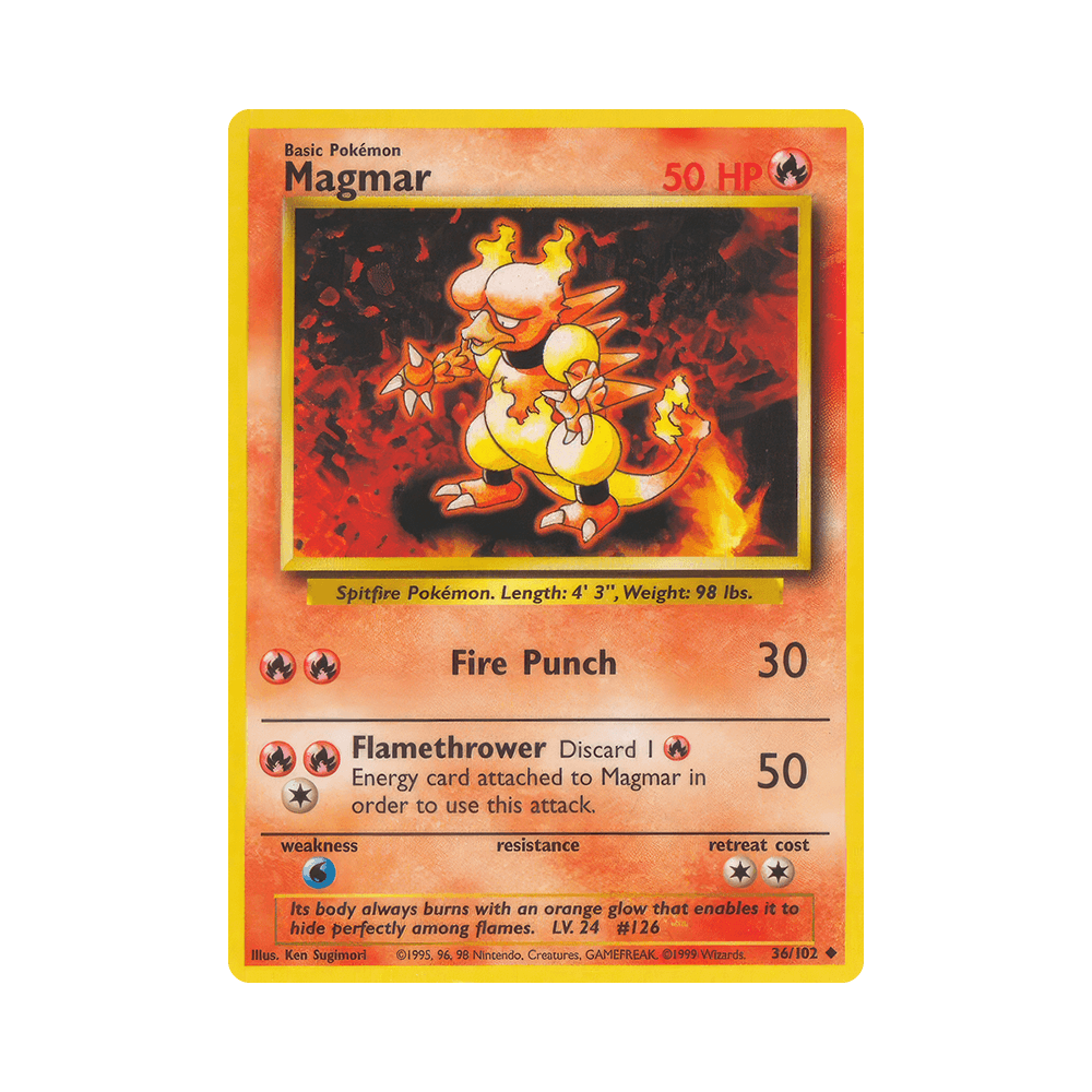 036/102 Magmar Non Comune Unlimited (ITA) - Set Base