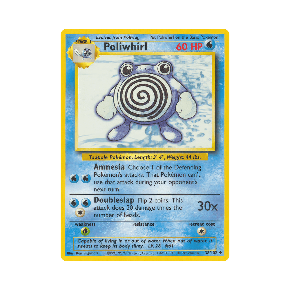 038/102 Poliwhirl Non Comune Unlimited (ITA) - Set Base