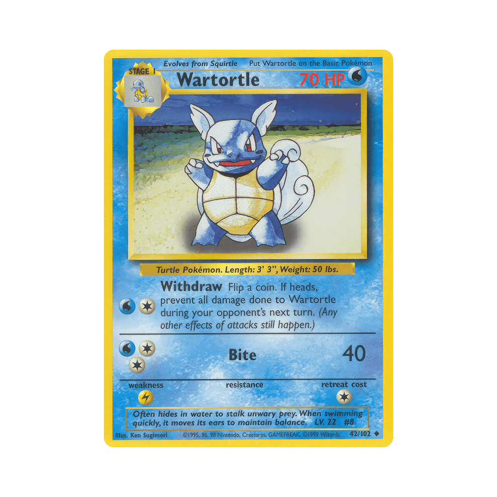 042/102 Wartortle Non Comune Unlimited (ITA) - Set Base
