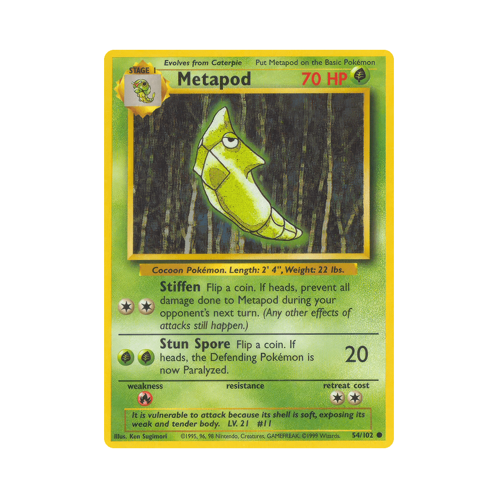 054/102 Metapod Comune Unlimited (ITA) - Set Base