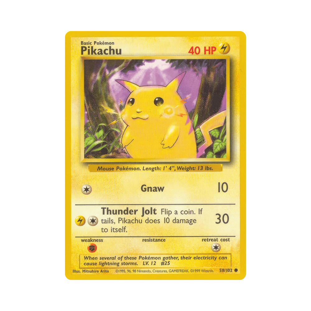058/102 Pikachu Comune Unlimited (ITA) - Set Base