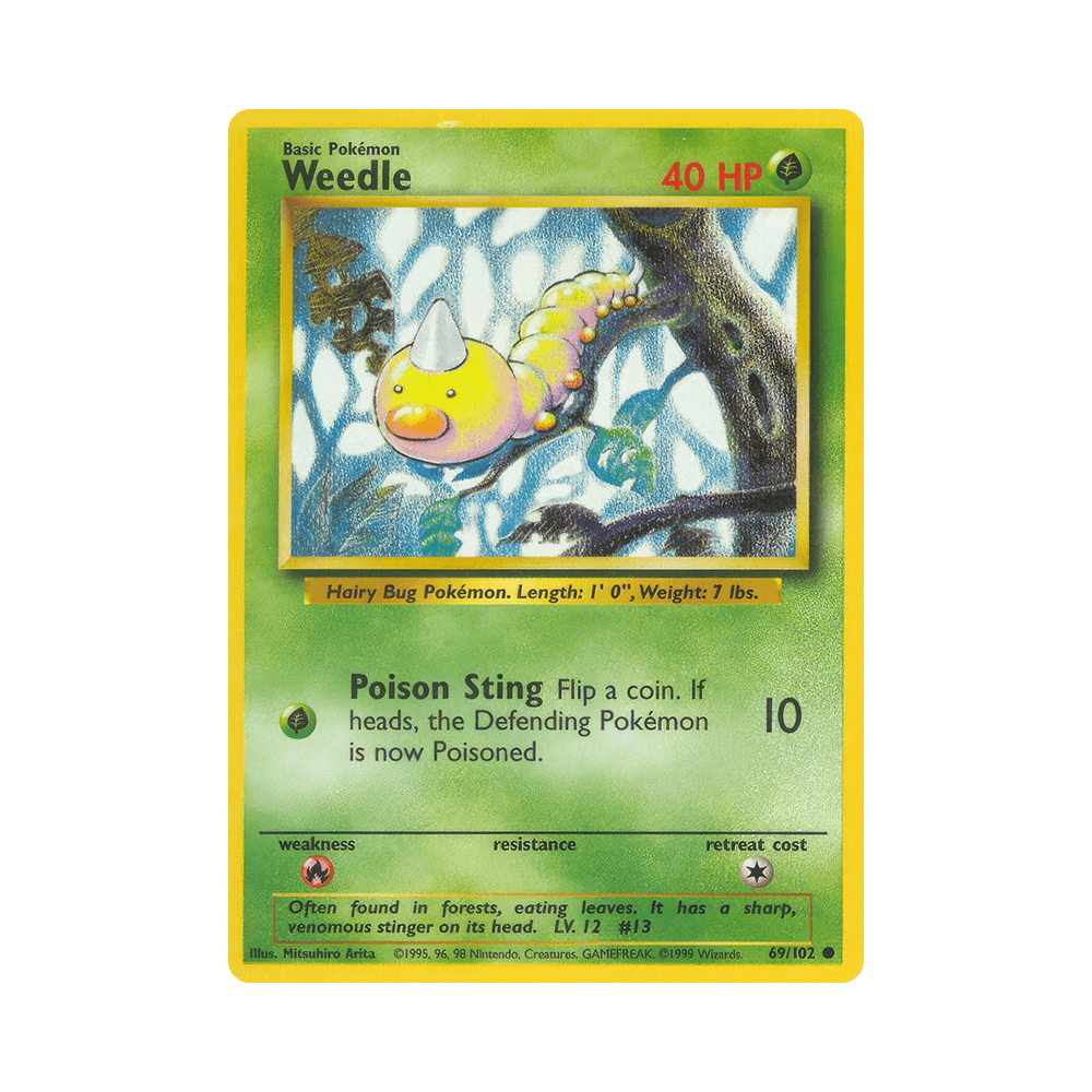 069/102 Weedle Comune Unlimited (ITA) - Set Base