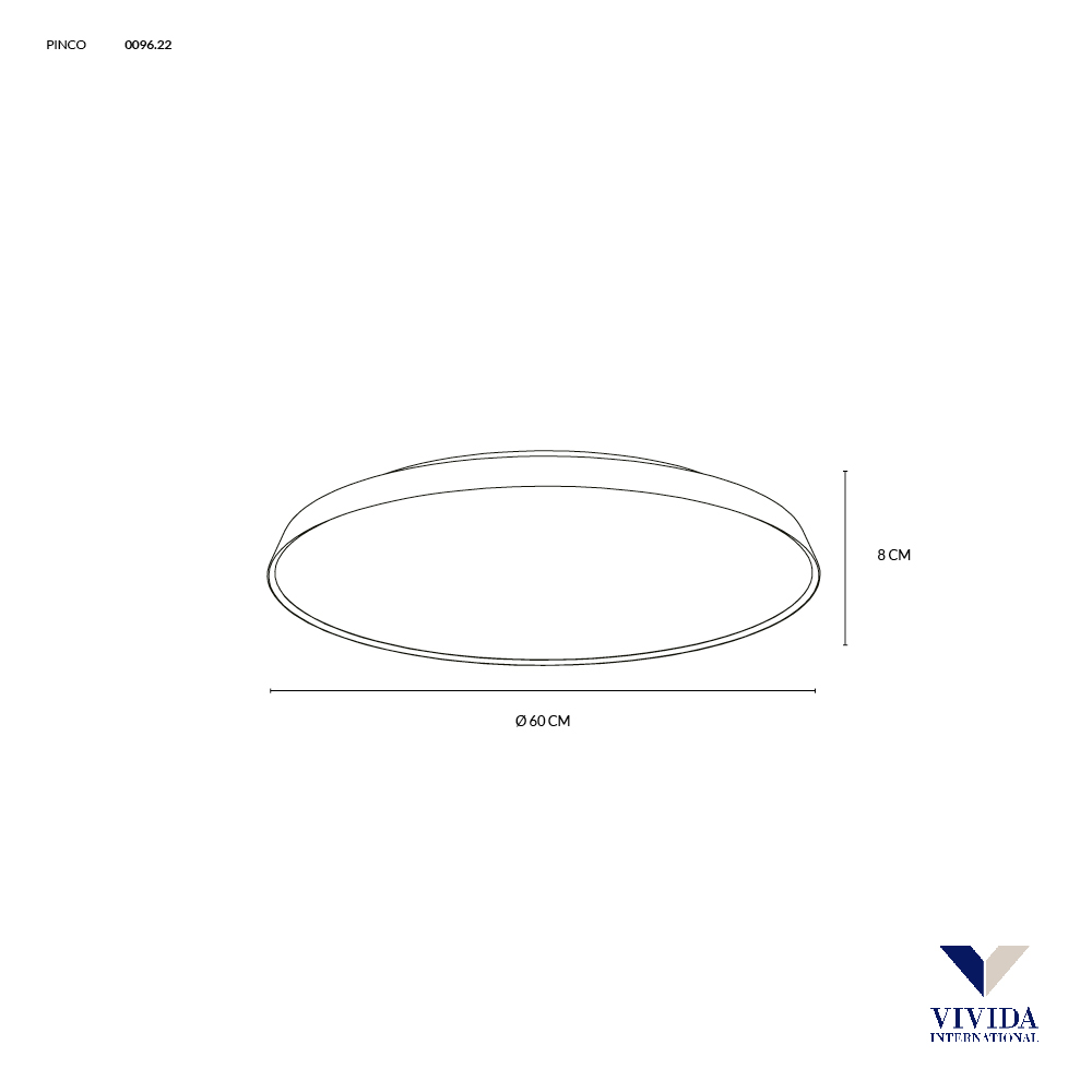 PINCO PLAFONIERA Ø60 BRONZO 50W 3000K-4000K DIMMERABILE