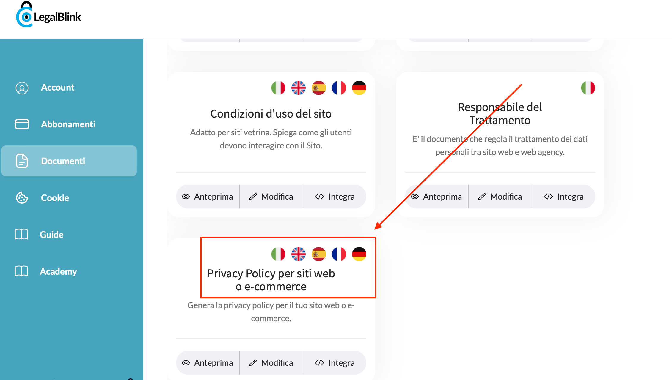 legge privacy svizzera sito web