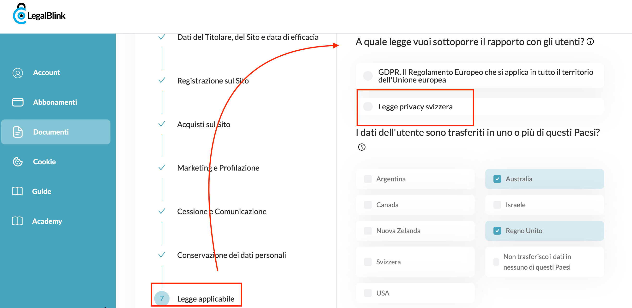 legge privacy della svizzera ecommerce