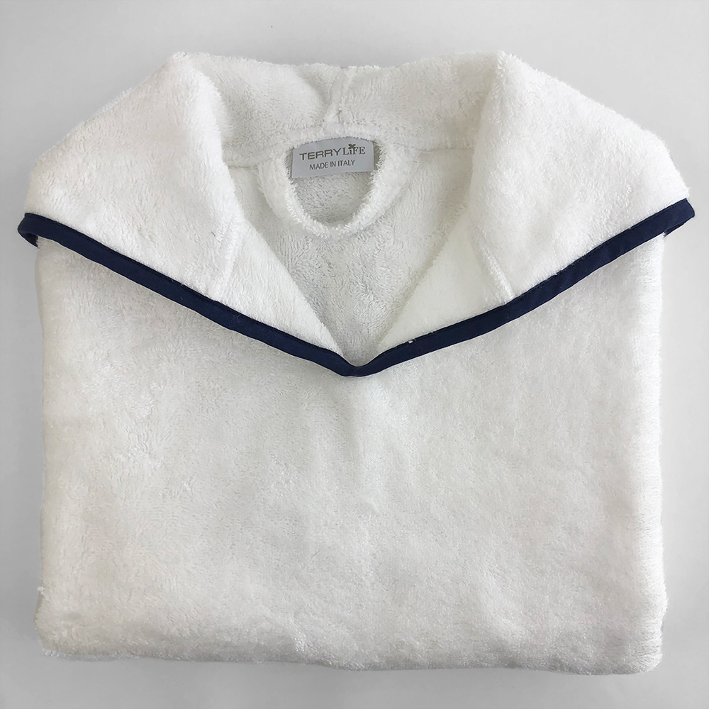 Poncho per bambini Bianco-Blu 