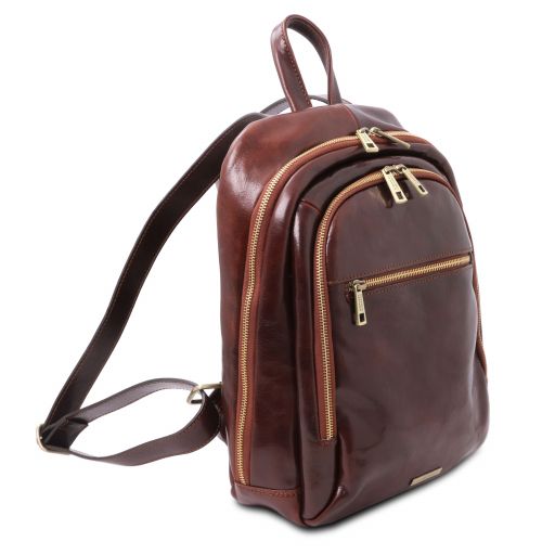 Tuscany Leather TL142049 0 Perth - 2 Compartments leather backpack