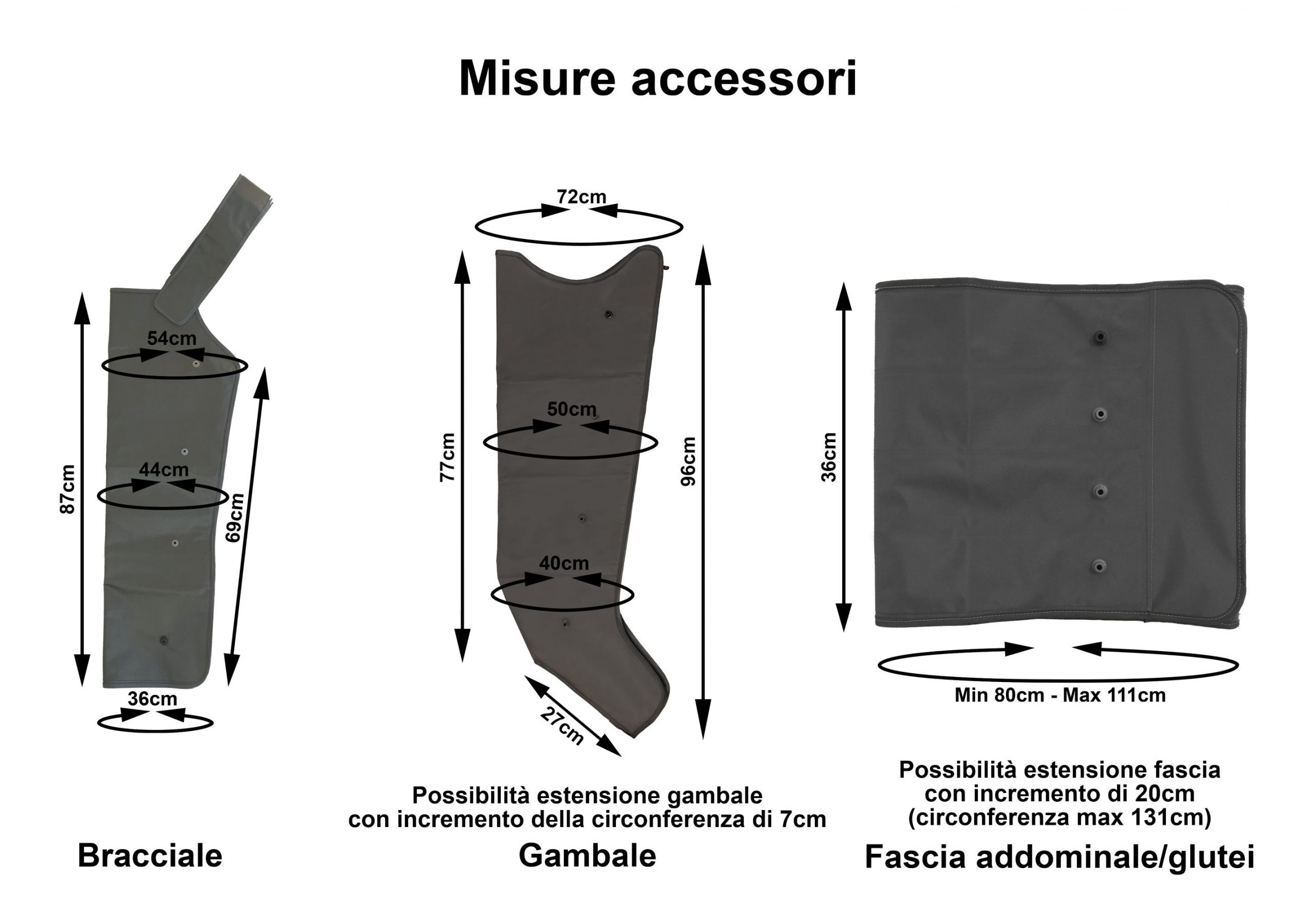 Misure Accessori