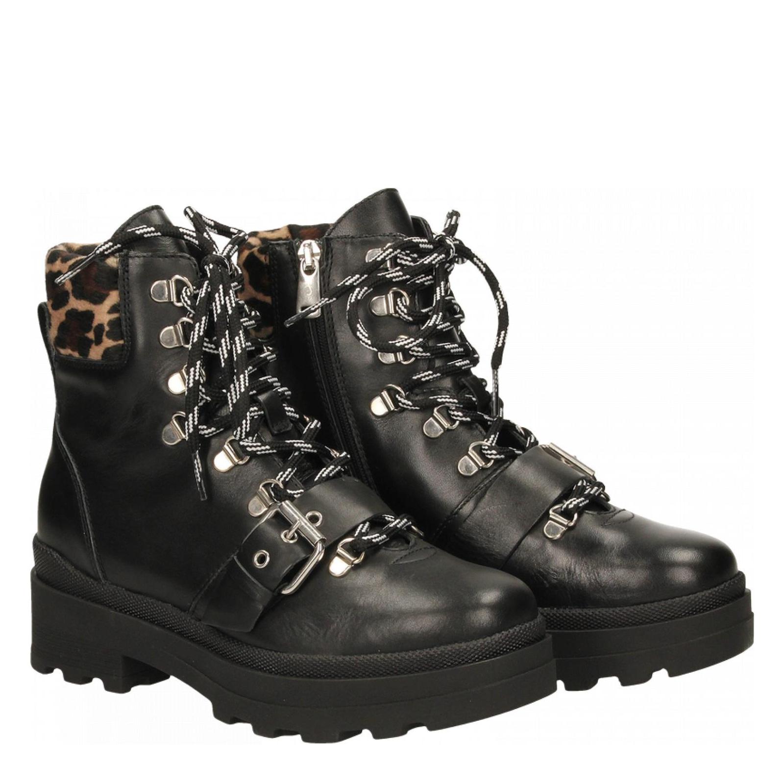 SCARPE DA DONNA Anfibi Stivali Nero eco Pelle Stivaletti Militare Invernali  40 EUR 18,90 - PicClick IT