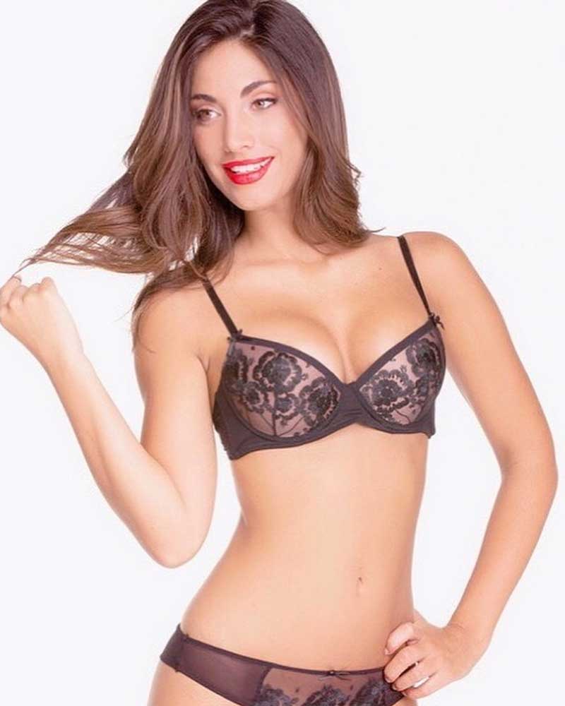 Love And Bra Reggiseno Pizzo Balconcino Imbottito Con Ferretto Cup B e C