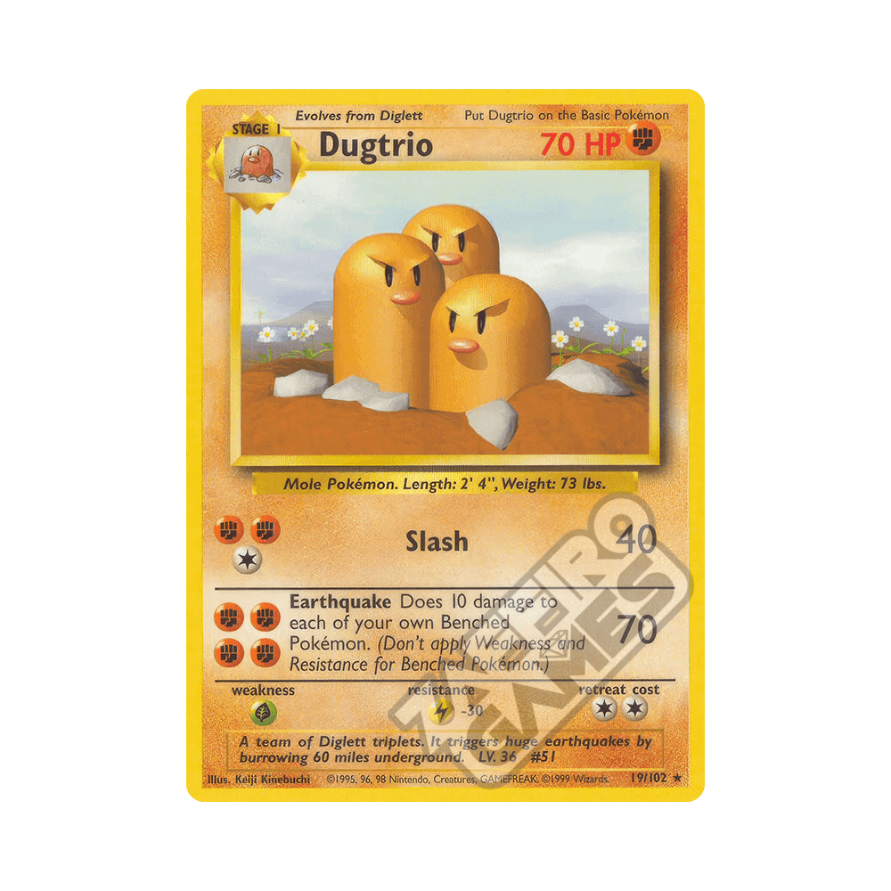 019/102 Dugtrio Rara Unlimited (ITA) - Set Base