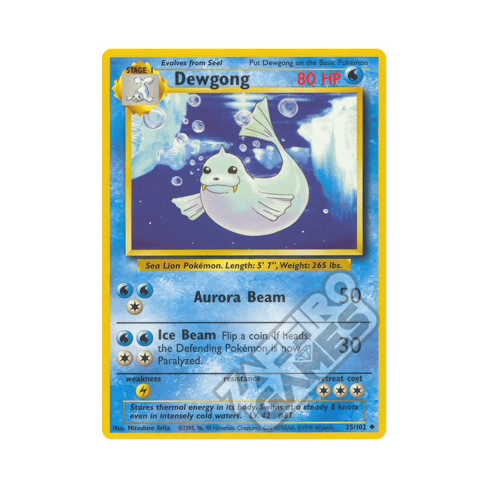 025/102 Dewgong Non Comune Unlimited (ITA) - Set Base