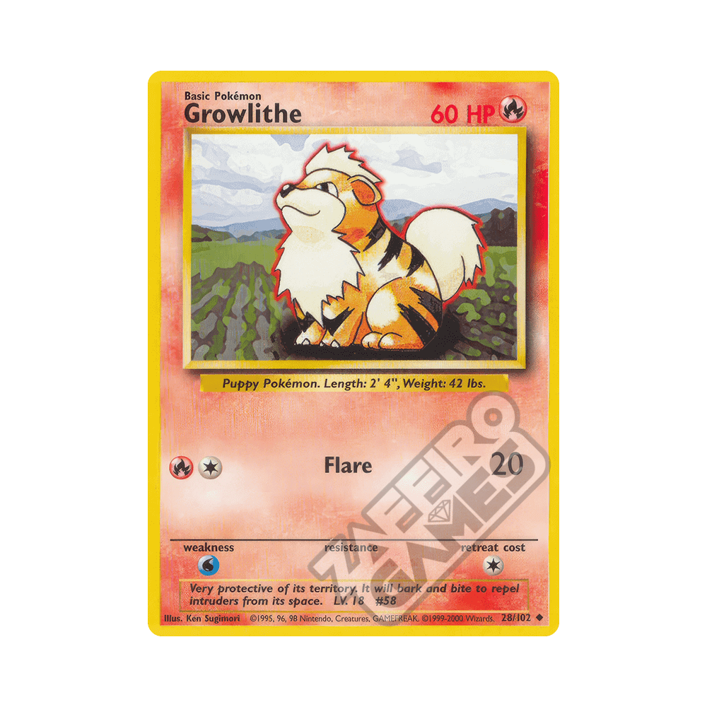 028/102 Growlithe Non Comune Unlimited (ITA) - Set Base