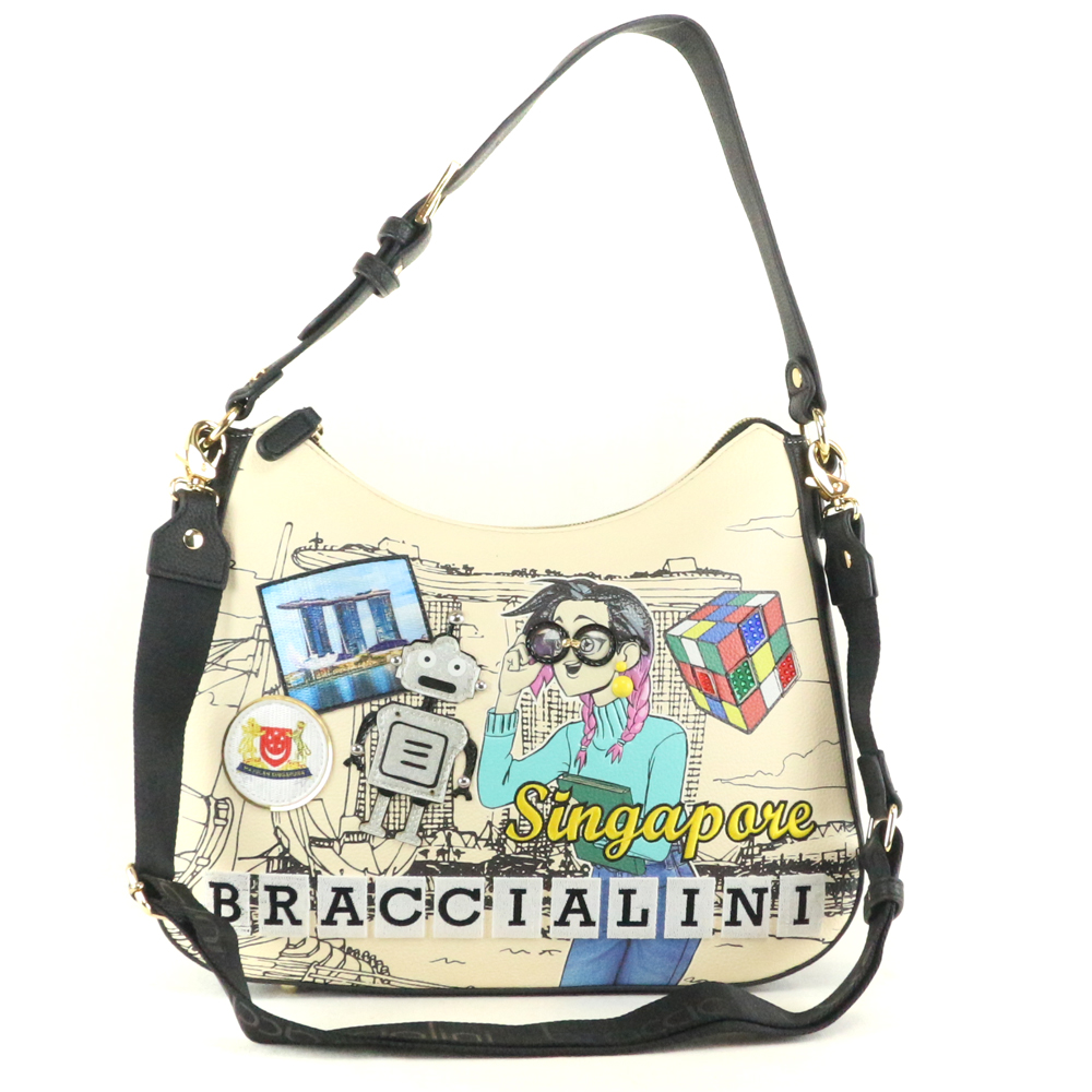 Bolso tote Braccialini Cartoline New York