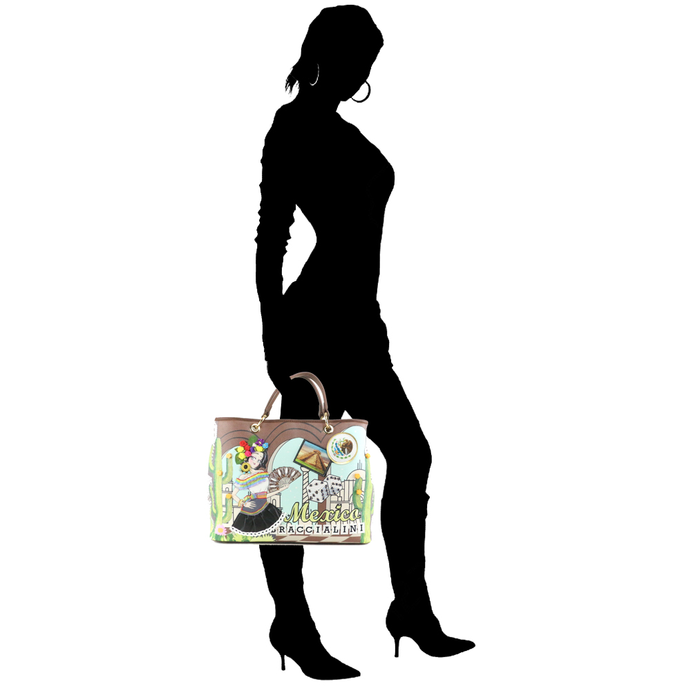 Borsa A Mano Braccialini Cartoline