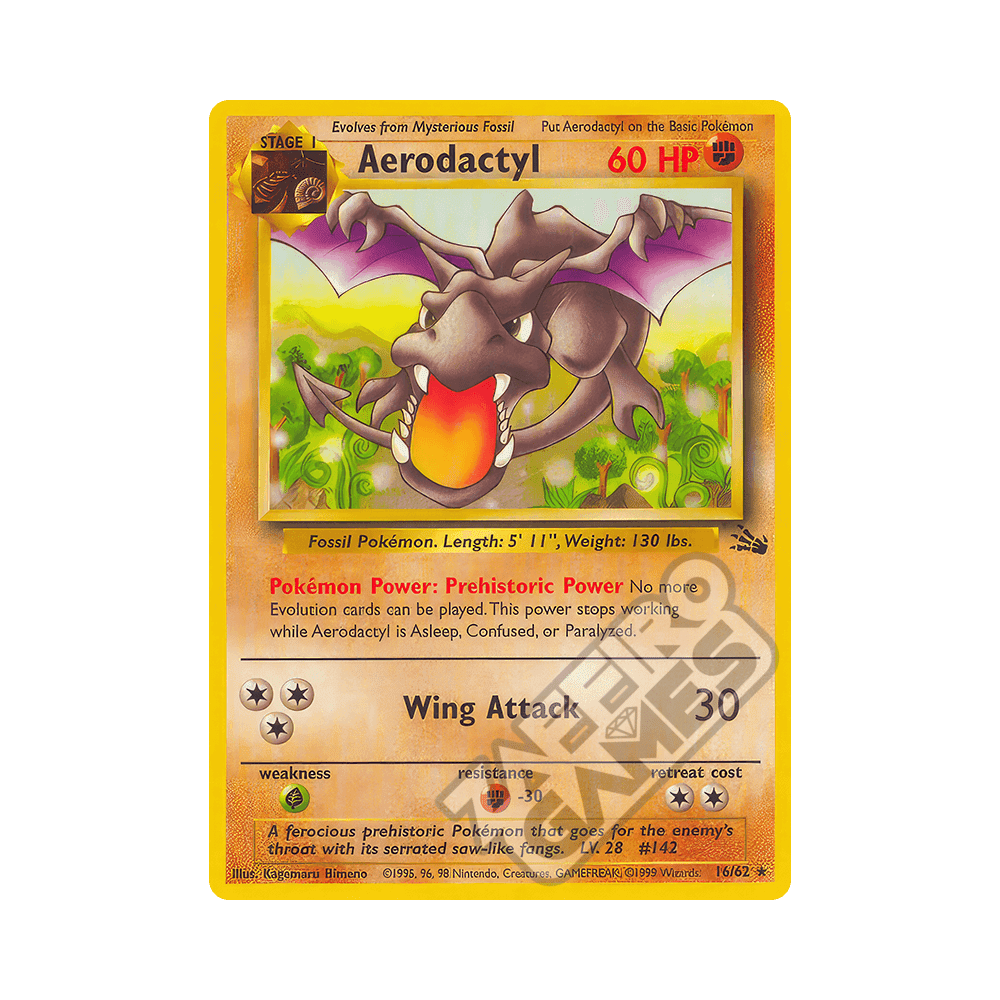 16/62 Aerodactyl Rara Unlimited (ITA) - Fossil