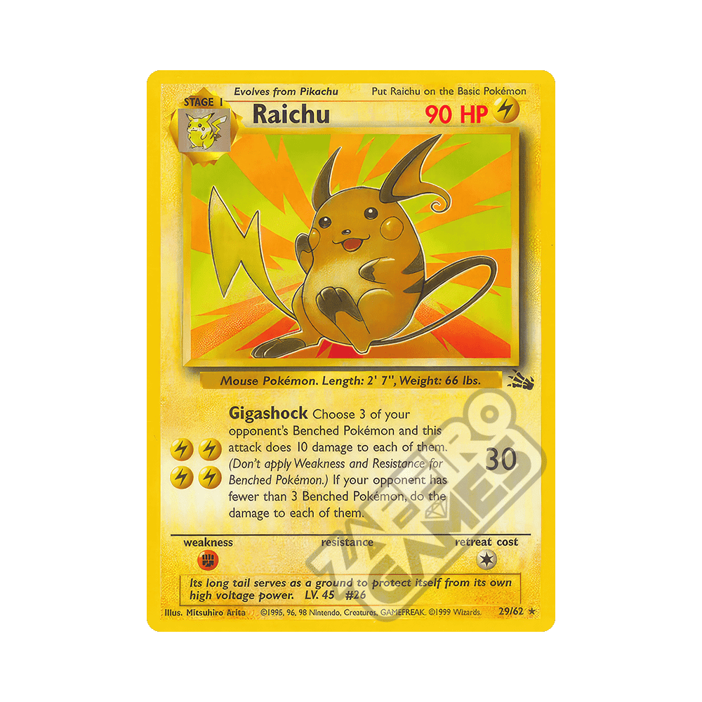 29/62 Raichu Rara Unlimited (ITA) - Fossil