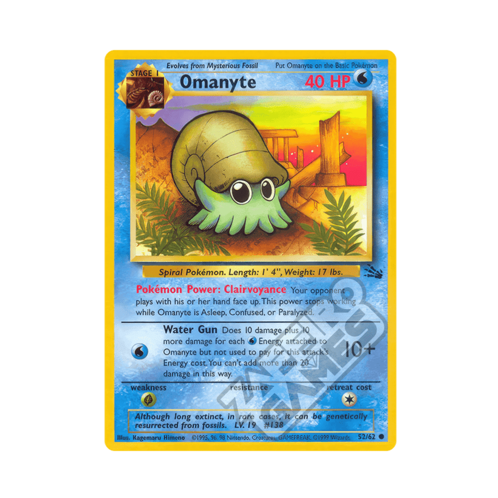 52/62 Omanyte Comune Unlimited (ITA) - Fossil