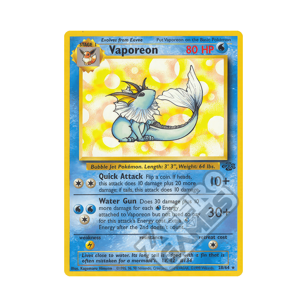 28/64 Vaporeon Rara Unlimited (ITA) - Jungle
