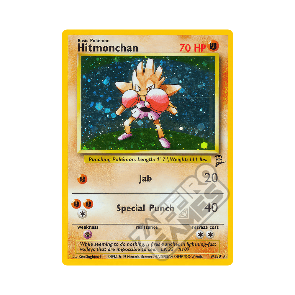 008/130 Hitmonchan Holo (ENG) - Set Base 2