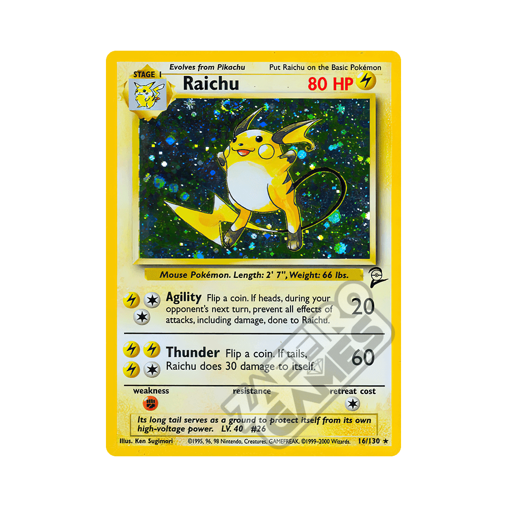 016/130 Raichu Holo (ENG) - Set Base 2