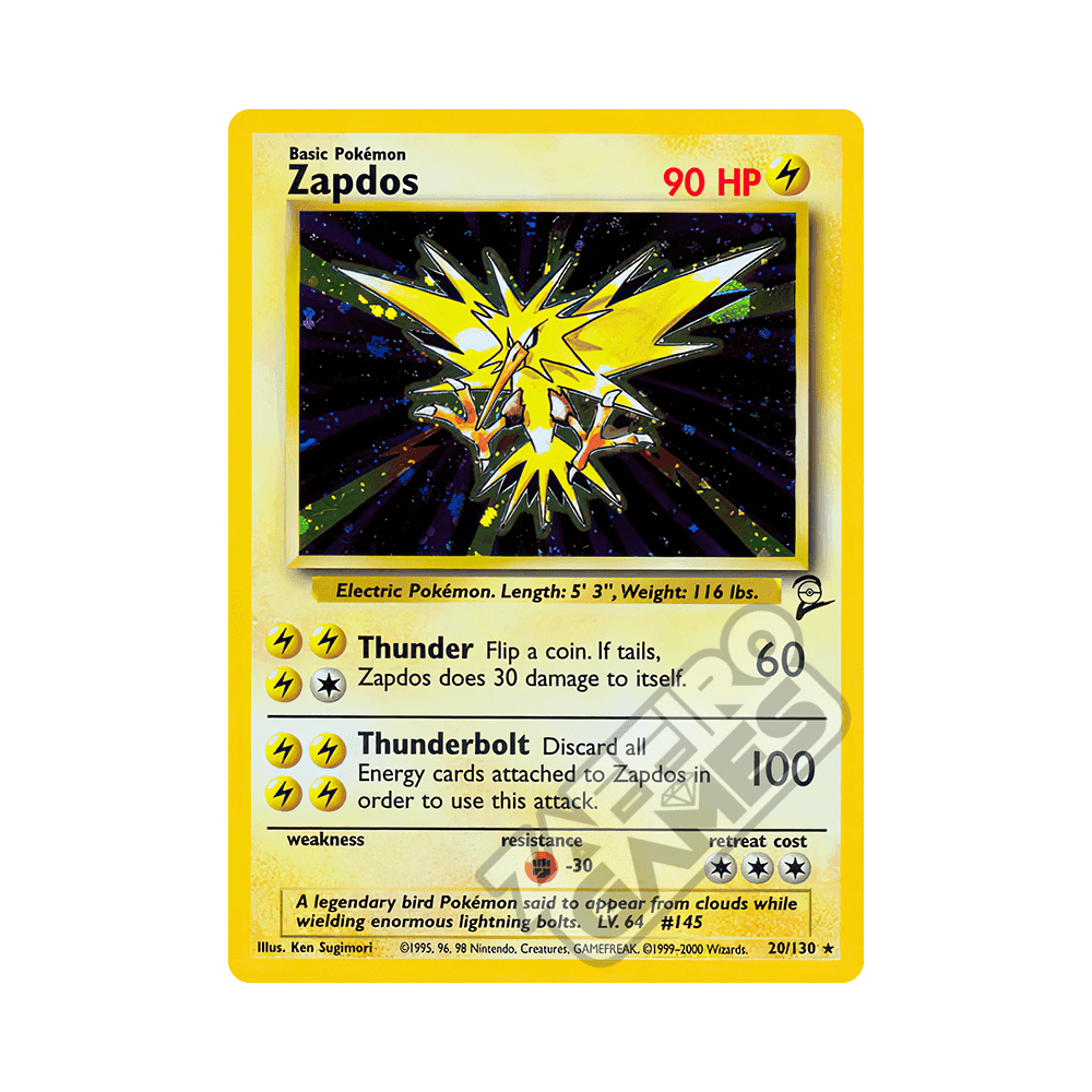020/130 Zapdos Holo (ENG) - Set Base 2 rr
